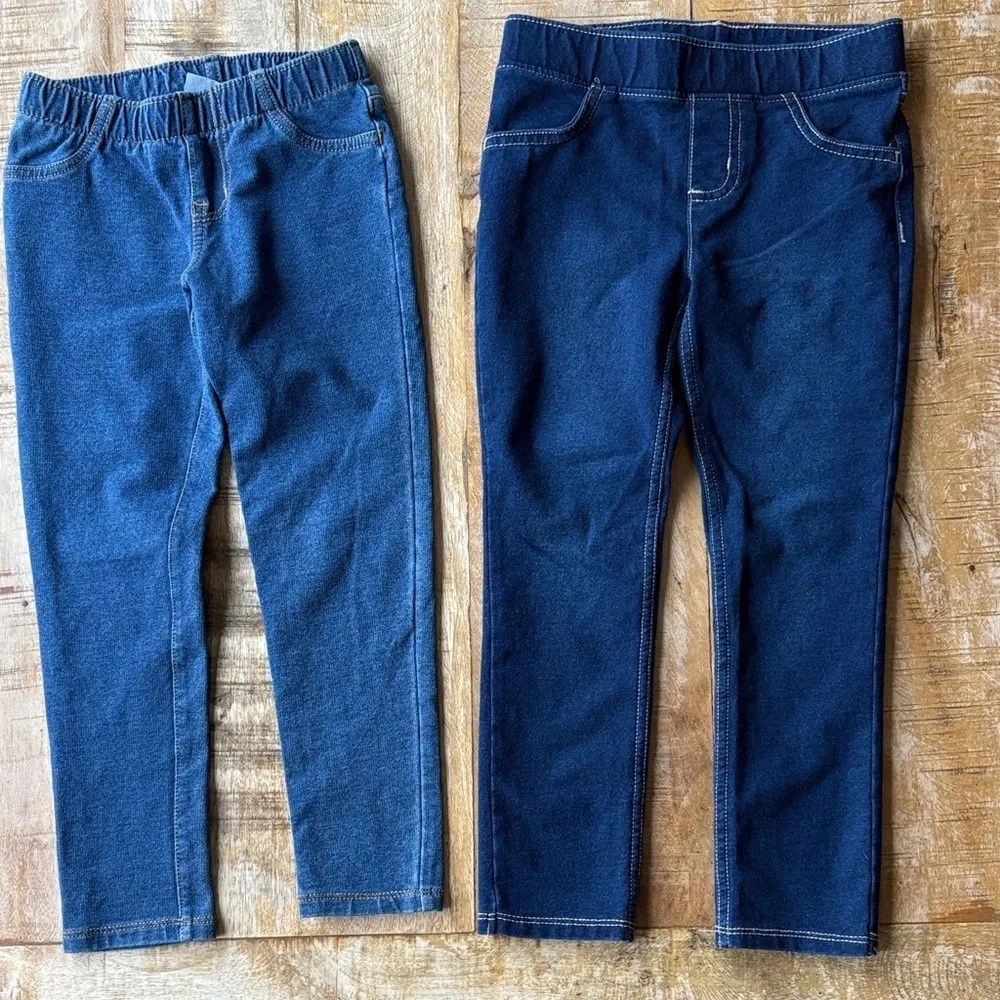 Girls Denim and Knit Bottoms Bundle size 4